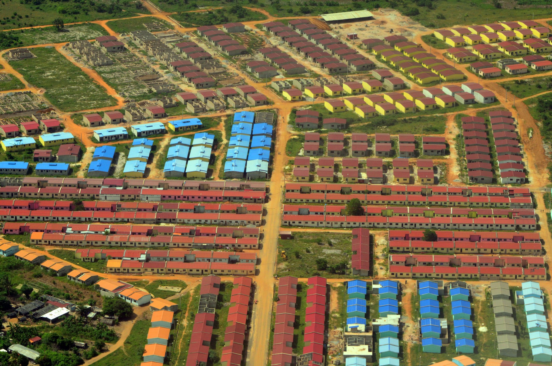 Social housing in Africa - vast estate outside Abidjan, Ivory Coast
